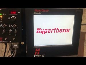 Hypertherm edge ti cnc boot up and walkthrough to cut simple part plasma for sale