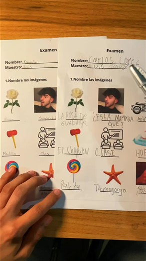 corrigiendo este examen de la daniel y Carlos xd ##viral #exame | correcting exams