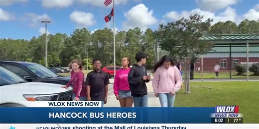Hancock Middle School students stop runaway bus after driver passes out