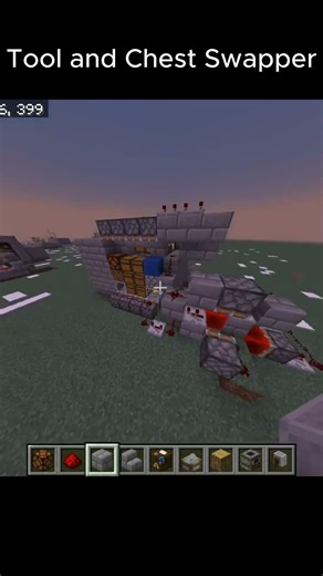 Tool and Chest Swapper #minecraft #minecraftredstone #minecraftbuilding #bedrock