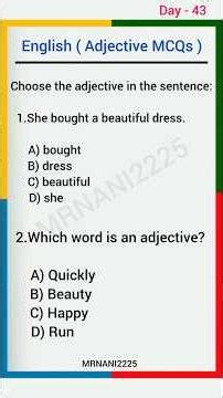English Adjective bits explanation | #english #englishclass #adjective #grammer #quiz #viral #shorts
