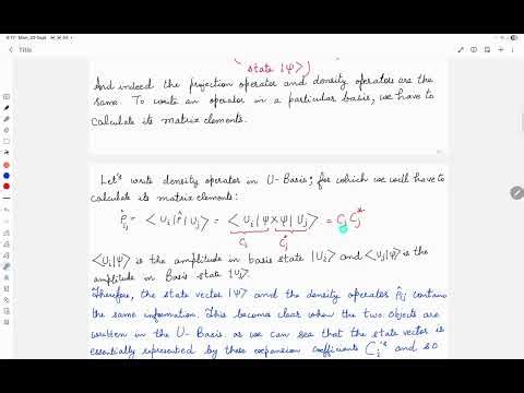 Density Operators for Pure and Mixed States