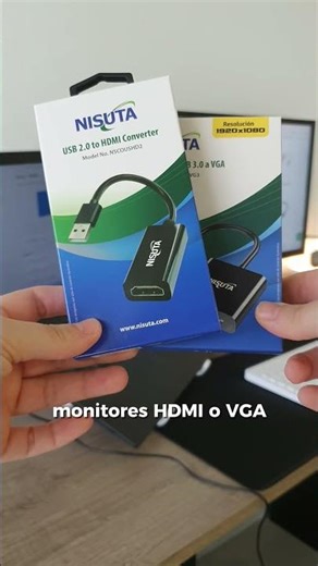 Conversores USB a HDMI o VGA Nisuta