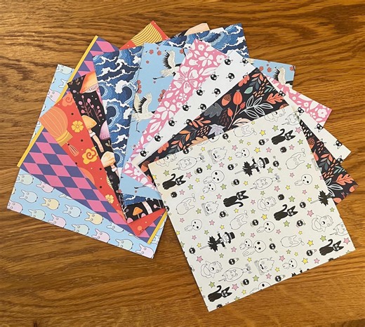 Origami Paper Set | Ghibli-inspired | Various Anime Patterns | Japanese Folding Paper | Scrapbooking & Crafting | 14 X 14 Cm | 20 Sheets "set 4" - Etsy