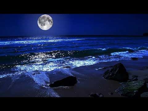 Relaxing Ocean Waves | Fall Asleep Quickly & Sleep Soundly-RELAXING OCEAN SOUND AT NIGHT