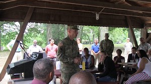 2.9K views · 42 reactions | Members of the Fort George G. Meade Garrison present Garrison Commander, Colonel Brian Foley with some departing gifts. Colonel Foley relinquishes command in ceremonies Aug. 4. Stay tuned to MeadeTV and the Soundoff for more! | Fort George G. Meade, Md | Facebook