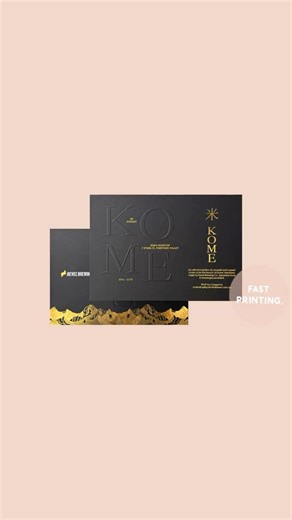 Luxury Embossed Gold Foil Invitation | Black Cotton Paper Printing