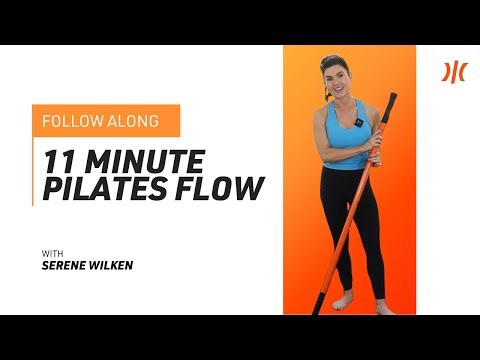 11 Minute Beginner Pilates Flow with Stick Mobility (Short Training Stick)