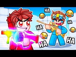 Pretending to be a Noob, then Using OP WEAPONS in Roblox Rivals!