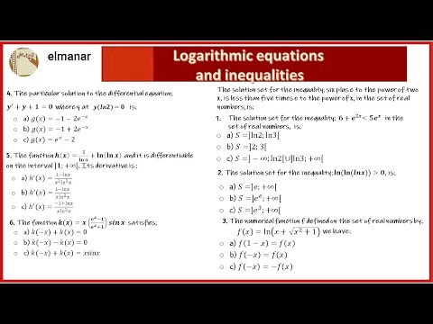 Logarithmic Equations & Inequalities for Senior Year Exams!