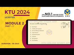 Algorithmic Thinking with Python | Module - 2 Part 1 | B.Tech. KTU 2024 Scheme |STUDY FREE | KOS APP