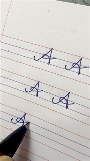 🔥 Capital Cursive A ✍️ | Easy Handwriting Practice #shorts