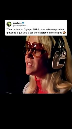 Abba fazendo história no estúdio 🎶 #abba #disco #70s #shorts