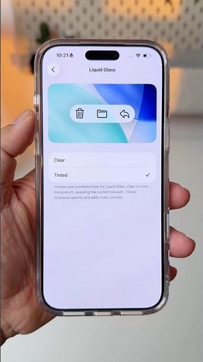 Clear vs Tinted Liquid Glass on iOS 26.1 🔥