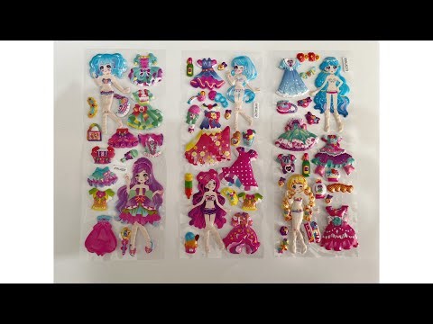 3D stickers Let’s dress up the dolls