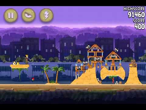 Angry Birds Rio 13-11 Market Mayhem golden fruit Walkthrough level 11
