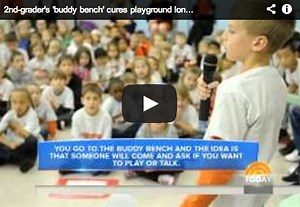 Second Grader’s “Buddy Bench” Goes Viral