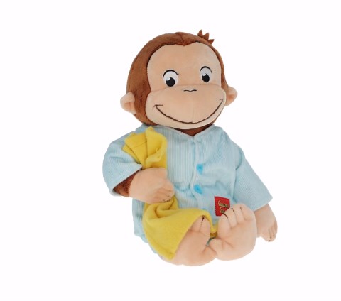 Kids Preferred Curious George in Pajamas Monkey Stuffed Animal Plush Toys Soft Cute Cuddle Plushie Gifts for Baby and Toddler Boys and Girls - 12" Stuffed Animal