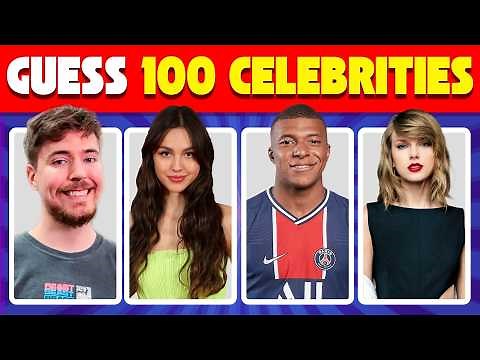 Guess the Celebrity in 3 Seconds | 100 Famous Faces | Celebrity Quiz 2024