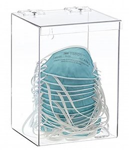 Omnimed Acrylic Face Mask Dispenser, Wall Mount, Clear
