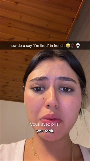How do u say “I’m tired” in french 😭💔🥀 #french #LanguageLearning #learnfrench #fyp #comedy