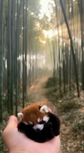 Tiny Red Panda Reveal 🐼🌿 | Cutest Morning in the Bamboo Forest #usashorts