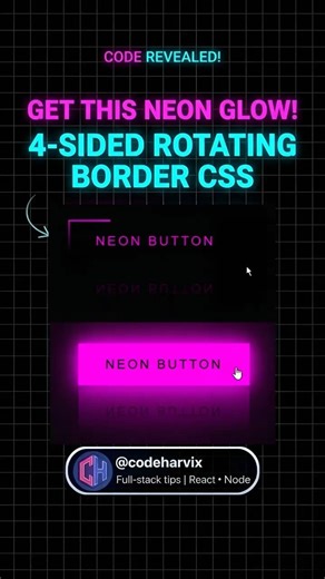 ​🚀 Create an Animated Neon Border Button with Mirror Reflection