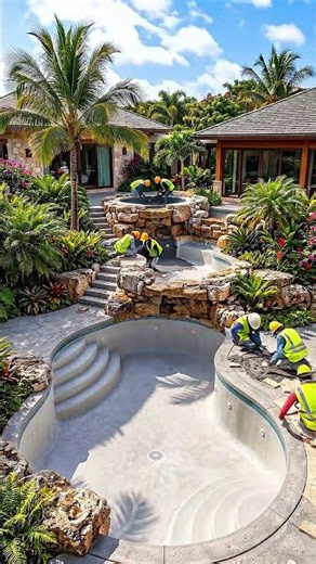 Broken Rock Pool Restored into a Stunning Luxury Cascade Oasis | Amazing Pool Renovation