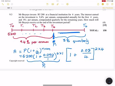 How to Solve Compound Interest Problems Using Timelines | Technical & Pure Maths | Grade 11