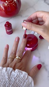 3K views · 817 reactions | Ruby Red, le sublime mélange d’un rouge classique et d’un éclat pailleté ❤️✨ #christmasnails | Le Mini Macaron - France | Facebook