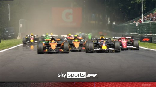 Belgian GP: Max Verstappen takes lead from Oscar Piastri on opening lap of Sprint