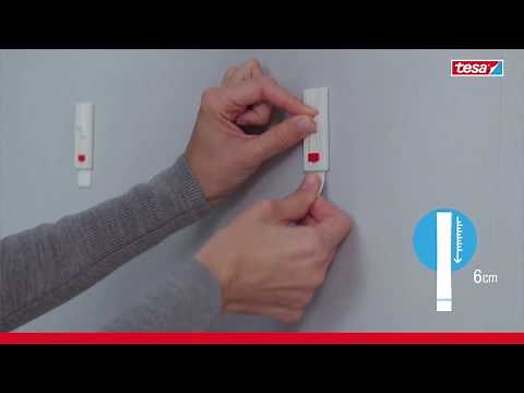 tesa® Nastavitelný nalepovací hřebík na tapety a omítku 1kg - 77774 - krok za krokem