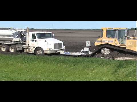 Sidedump Semi-Truck Stuck in the Mud - Safe-T-Pull™ HD