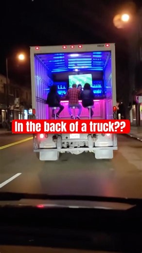 Neon-Lit Mobile Bar & Sports Lounge Truck #shorts