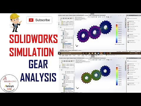 ⚡ Gear Simulation Solidworks | Solidworks simulation | Contact stresses