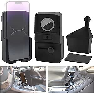 Generic Cell Phone Mount for Lexus CT200H / Apple Air Tag Holder, Black