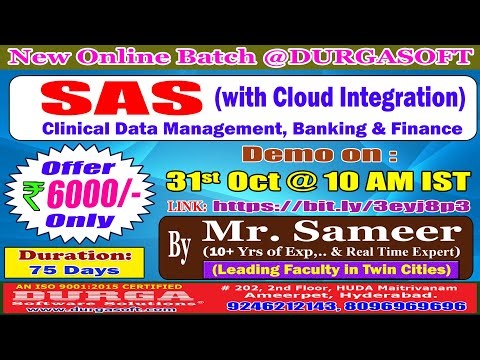 SAS Online Training @ DURGASOFT