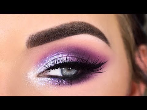 Huda Beauty Mercury Retrograde Palette | Purple Glitter Eye Makeup Tutorial