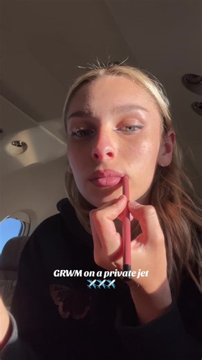 Makeup Routine on a Private Jet Adventure