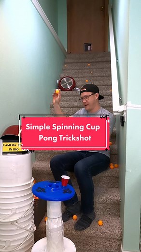 Simple Spinning Cup Pong Trickshot #trickshot #Trixshot0001 #trixshot
