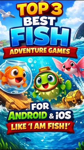 TOP 3 BEST FISH ADVENTURE GAMES LIKE I AM FISH 😨 #shaifaanarshaangamerz #shorts #shortsfeed #gaming