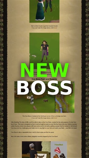 NEW Cow Boss in OSRS 🐂 #OSRS #runescape #oldschoolrunescape | Theoatrix OSRS