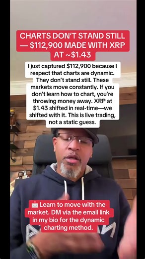 The charts are dynamic — they don’t stand still or get locked in for weeks. You can’t throw an indicator on and assume the market will behave the same way for days. This is a living market that breathes, shifts, and evolves every second. I made $112,900 trading XRP around ~$1.43 by mastering this reality — reading structure, anticipating movement, and executing setups in real time. One of my students followed the same process on a smaller size and netted $56,450. If you don’t learn how to chart,