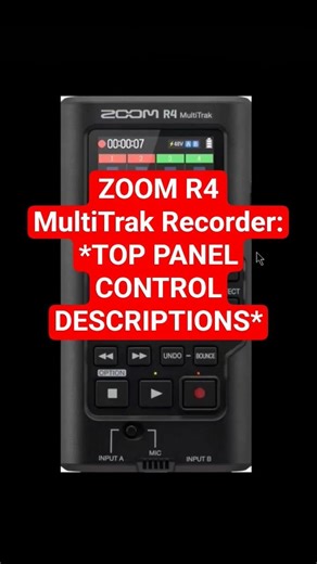ZOOM R4 MultiTrak *TOP PANEL* #Zoom #ZoomR4 #recording #digitalRecorder #musicproducer