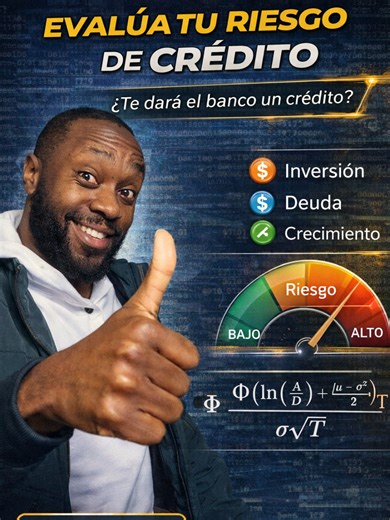 💳 ¿Cómo deciden los bancos si te dan un crédito? En este ejercicio aplicamos un modelo financiero basado en probabilidad para calcular el riesgo de default de una empresa. Usamos variables clave como: 📊 Activos 📉 Deuda 📈 Volatilidad ⏳ Horizonte de tiempo A través de la distribución normal estándar, estimamos la probabilidad de incumplimiento y analizamos qué tan riesgoso es un crédito. Así es como las matemáticas, la estadística y la programación se utilizan en el mundo real para evaluar rie