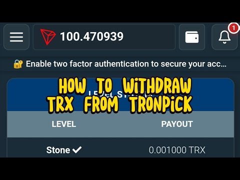 How to withdraw TRX from Tronpick