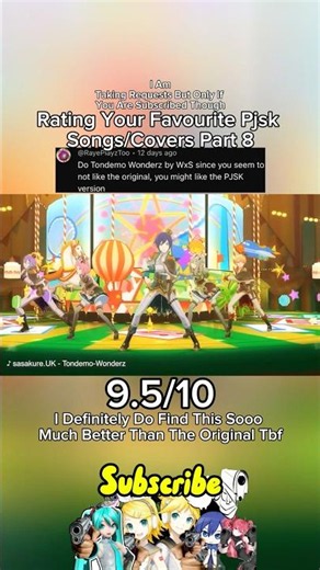 Rating Your Favourite Pjsk Songs/Covers Part 8 #vocaloid #projectsekai #teto #hatsunemiku #pjsk #yt