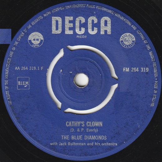 The Blue Diamonds With Jack Bulterman And His Orchestra - Cathy's Clown