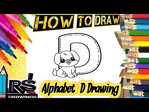 How to draw D is FOR Dog|ABC Drawing for Kids |Learn to Draw A-Z Alphabet Step by Step | Fun & Easy