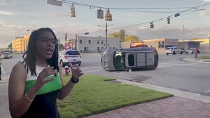 9.3K views · 93 reactions | CRAZY! A bad crash just happened outside the WIS News studio in downtown Columbia at Bull and Gervais streets. Thankfully, everyone was walking after the crash. But some scary moments! | WIS TV | Facebook